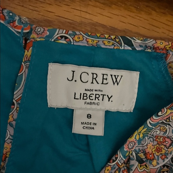 J.Crew Women's Liberty Giorgia Duke Print Side Cut Out Organic Cotton Dress - Picture 5 of 7